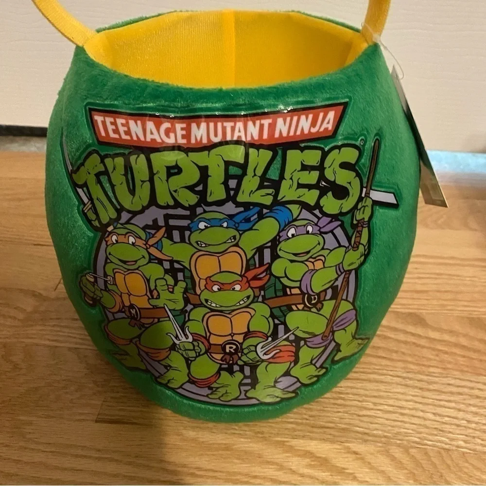 Teenage Mutant Ninja Turtles Plush Basket NEW Halloween Easter Trick or Treat